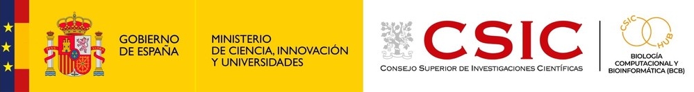 Gobierno de España · CSIC · Hub de Biología Computacional y Bioinformática (BCB)